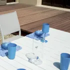 طاولة قابلة للتمديد بأرجل منزلقة وسطح من الألومنيوم - سوبرنوفا Viadurini