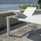 طاولة قابلة للتمديد بأرجل منزلقة وسطح من الألومنيوم - سوبرنوفا Viadurini