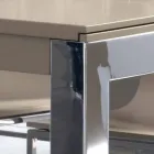 طاولة قابلة للتمديد بسطح من خشب الجوز التنجانيقي وأرجل معدنية - كيتلا Viadurini