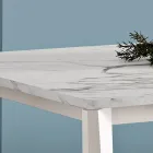 طاولة قابلة للتمديد مع سطح ميلامين وقاعدة معدنية - أرييل Viadurini