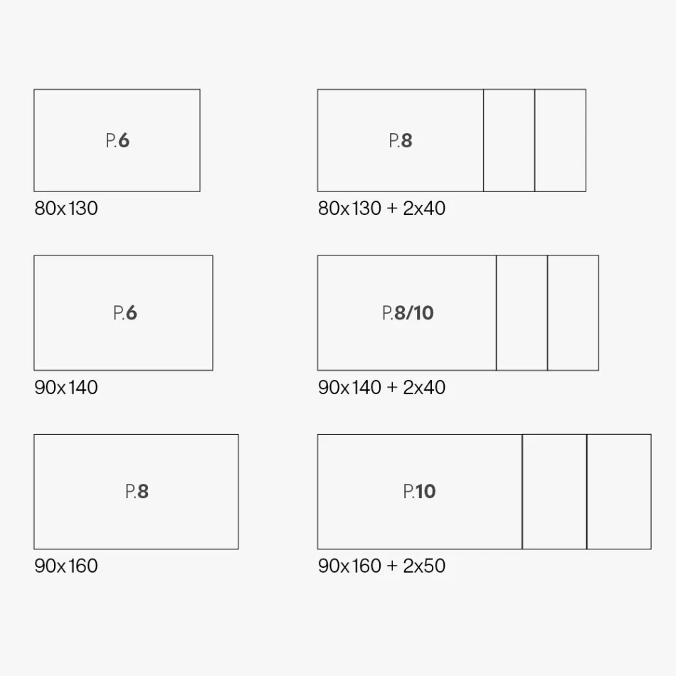 طاولة قابلة للتمديد مع سطح ميلامين وقاعدة معدنية - أرييل Viadurini