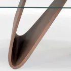 طاولة قابلة للتمديد مع سطح زجاجي، صنع في إيطاليا - إكواتور Viadurini