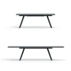 طاولة حديقة قابلة للتمديد من الفولاذ المجلفن، صنع في إيطاليا - بريين Viadurini