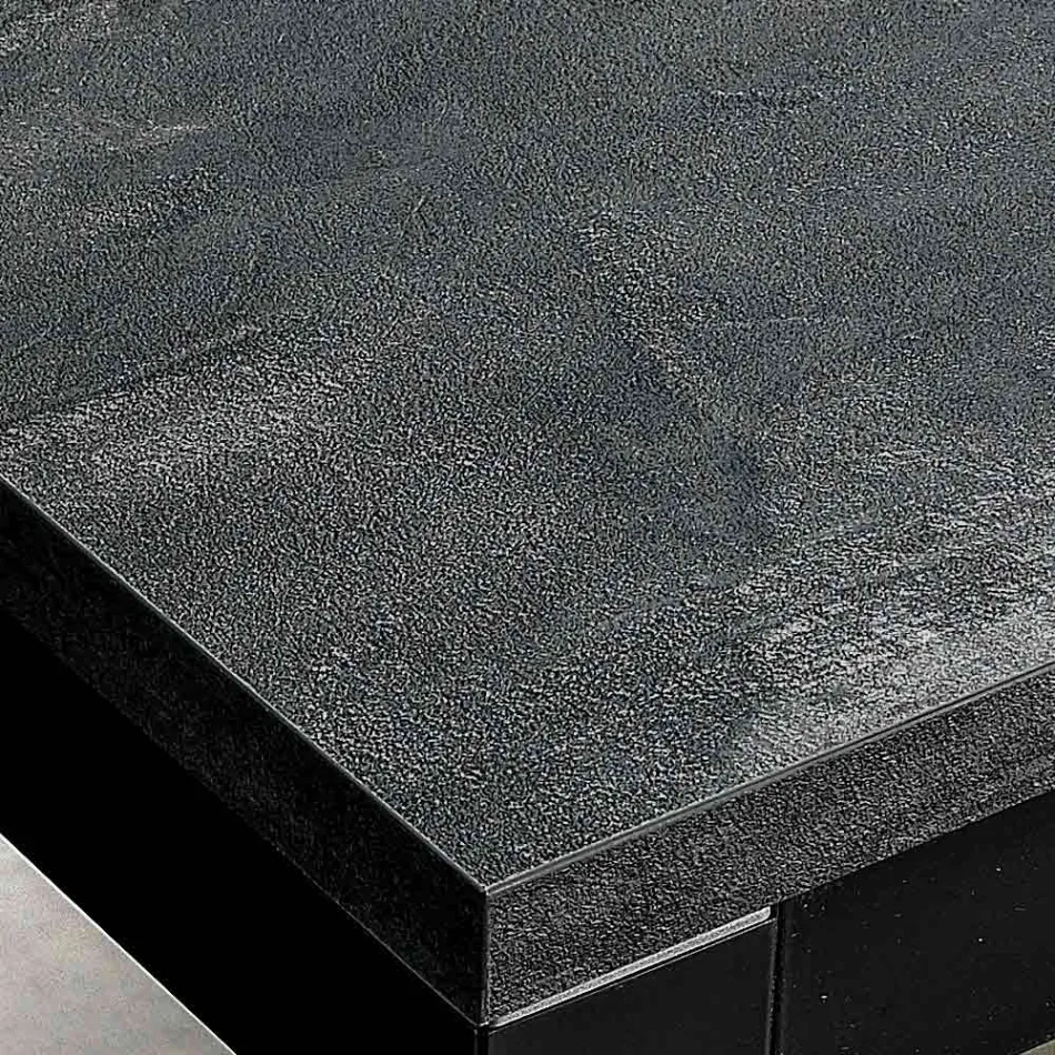 طاولة معيشة قابلة للتمديد بسطح من الميلامين وأرجل معدنية - شايلا Viadurini