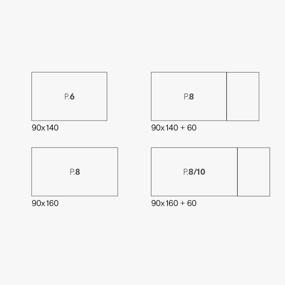 طاولة معيشة قابلة للتمديد مصنوعة من الميلامين في إيطاليا - أوندين Viadurini