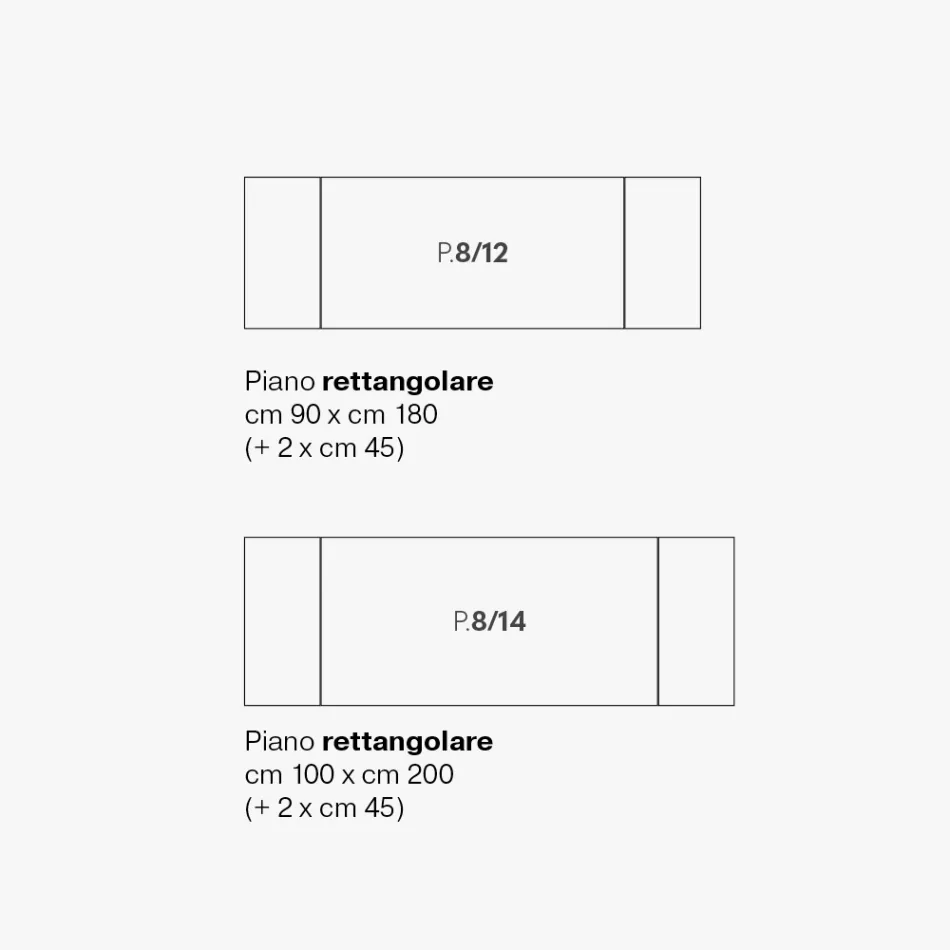 طاولة معيشة قابلة للتمديد مصنوعة من المعدن والسيراميك الزجاجي، صنع في إيطاليا - ميلوسو Viadurini