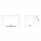 طاولة بتصميم قابل للتمديد من خشب البلوط، طول 160 سم / عرض 260 سم × عرض 90 سم، جاكوب Viadurini