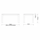 طاولة بتصميم قابل للتمديد من خشب البلوط الصلب، صنع في إيطاليا، فرانك Viadurini