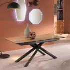 طاولة بتصميم قابل للتمديد مع أرجل معدنية، لوسيرا Viadurini