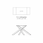 طاولة قابلة للتمديد بتصميم سيراميك وزجاج، صنعت في إيطاليا، ديونيجي Viadurini