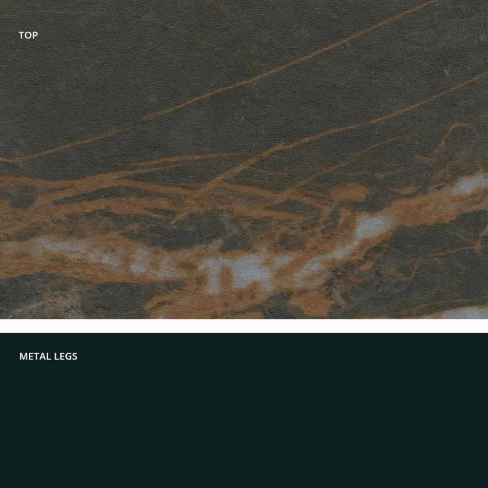 طاولة قابلة للتمديد بتصميم سيراميك وزجاج، صنعت في إيطاليا، ديونيجي Viadurini