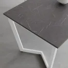 طاولة قابلة للتمديد حتى 238 سم مصنوعة من المعدن واللوح الخشبي عالي الجودة، صنع في إيطاليا - بابليتو Viadurini