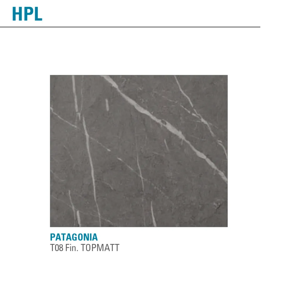 طاولة قابلة للتمديد حتى 238 سم مصنوعة من المعدن واللوح الخشبي الملون في إيطاليا - بابليتو Viadurini