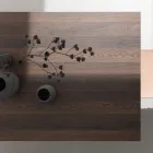 طاولة قابلة للتمديد حتى 238 سم مصنوعة من المعدن والفولاذ المقاوم للصدأ من موكا، صنع في إيطاليا - بابليتو Viadurini