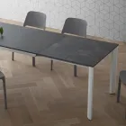 طاولة قابلة للتمديد حتى ارتفاع 240 سم مصنوعة من مادة لامينام في إيطاليا - فيليبرتو Viadurini