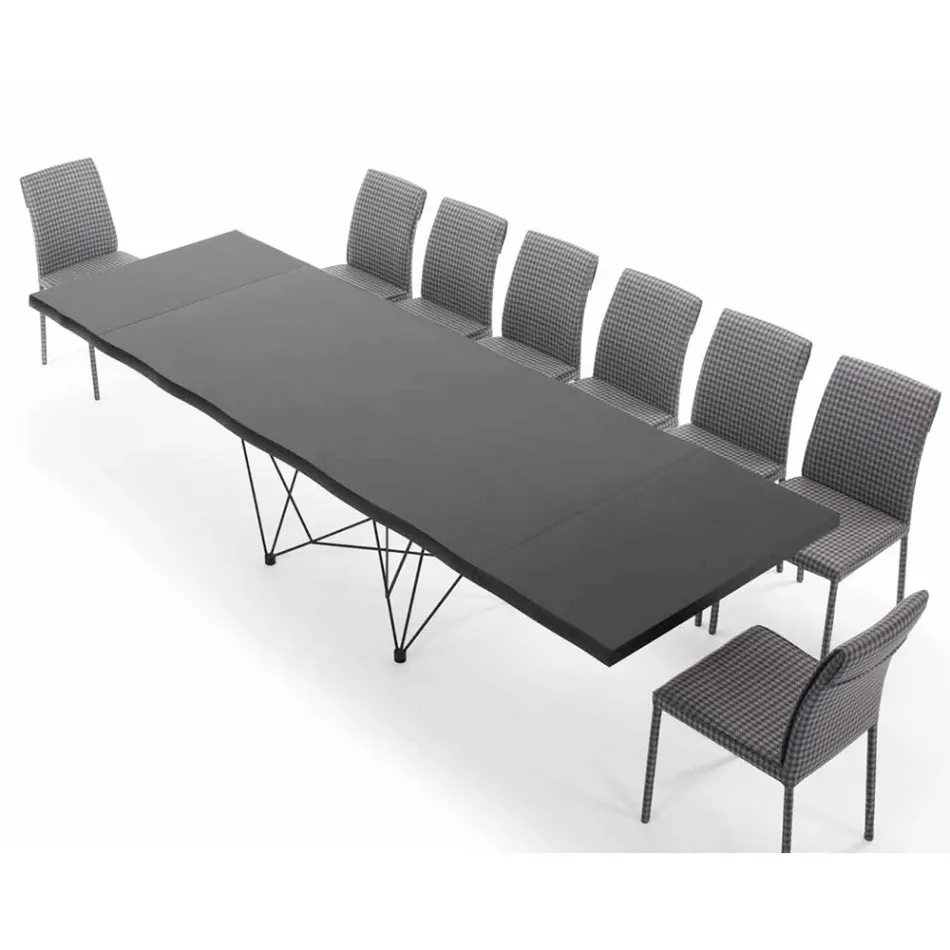 طاولة قابلة للتمديد حتى 300 سم مصنوعة من الخشب الإيطالي المقشر - إيزيلينو Viadurini