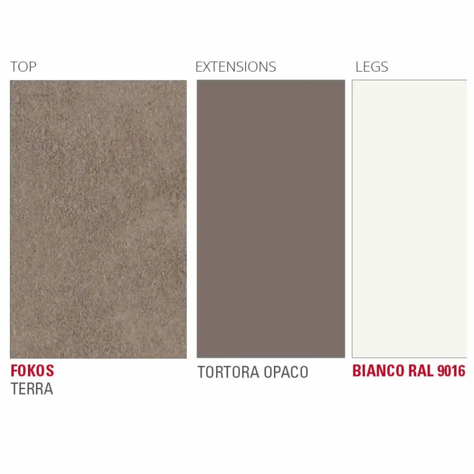 طاولة قابلة للتمديد حتى 238 سم من الصفائح المعدنية والخشبية، صنع في إيطاليا - ريميجيو Viadurini