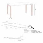 طاولة قابلة للتمديد حتى 238 سم من الصفائح المعدنية والخشبية، صنع في إيطاليا - ريميجيو Viadurini