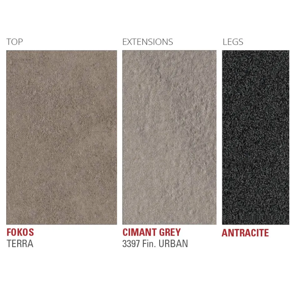 طاولة قابلة للتمديد حتى 240 سم مع سطح من مادة لامينام صنع في إيطاليا - مالطي Viadurini