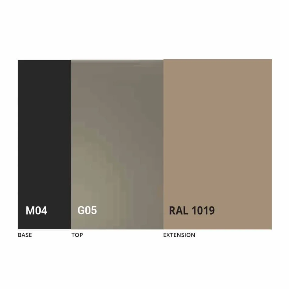 طاولة قابلة للتمديد حتى 250 سم مع سطح زجاجي صنع في إيطاليا - بيتاجورا Viadurini