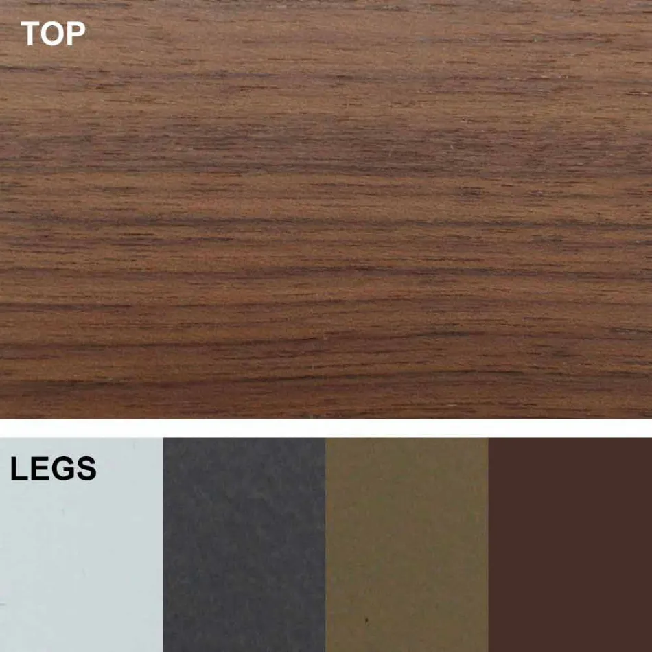 طاولة قابلة للتمديد حتى 300 سم مصنوعة من الخشب والفولاذ في إيطاليا - سيتيميو Viadurini