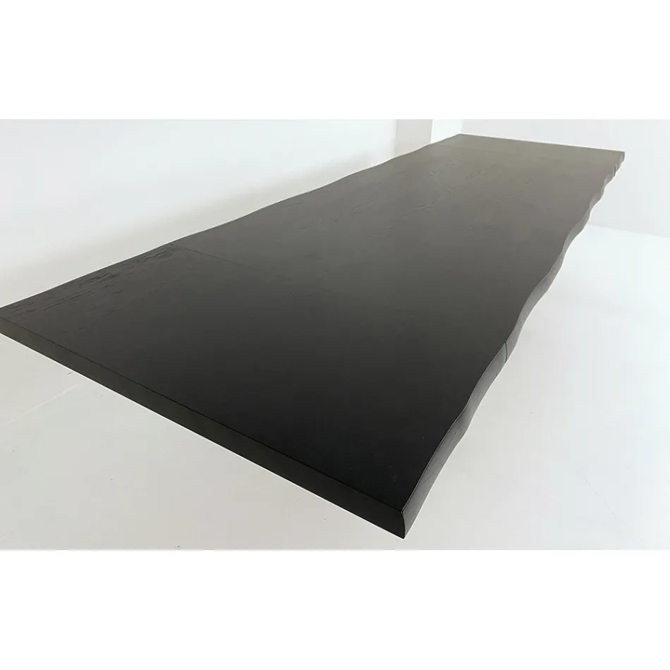 طاولة قابلة للتمديد حتى 300 سم من الخشب المقشر والزجاج - قابلة للتمديد Viadurini