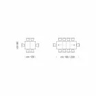 طاولة قابلة للتمديد حتى 470 سم مصنوعة من الخشب الإيطالي المقشر - Gordito Viadurini