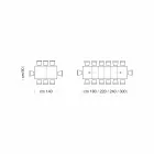 طاولة قابلة للتمديد حتى 470 سم مصنوعة من الخشب الإيطالي المقشر - Gordito Viadurini