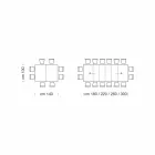 طاولة قابلة للتمديد حتى 470 سم مصنوعة من الخشب الإيطالي المقشر - Gordito Viadurini