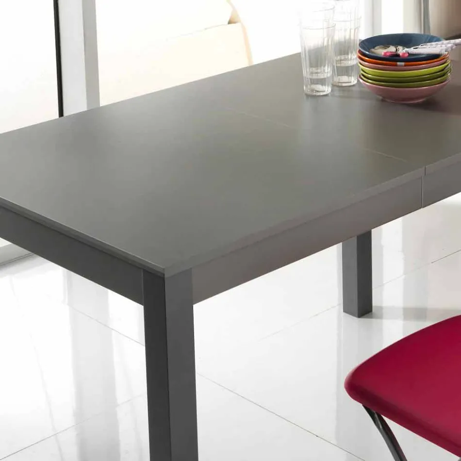 طاولة قابلة للتمديد من خشب الزان صنع في إيطاليا تيتو Viadurini