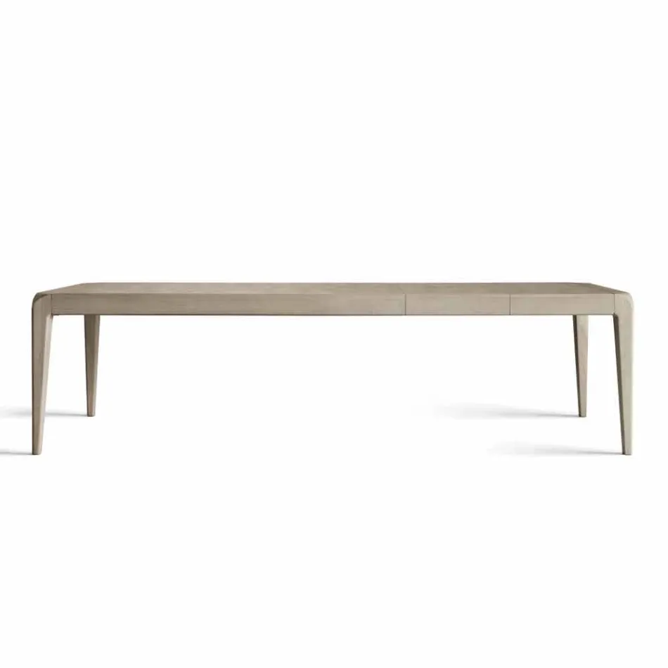 Extendable table in natural gray walnut modern design Matis Viadurini
