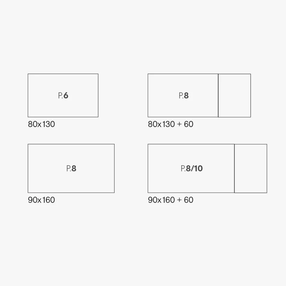 طاولة ميلامين قابلة للتمديد بتشطيبات مختلفة، صنع في إيطاليا - ليلي Viadurini
