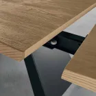 طاولة جانبية قابلة للتمديد من خشب البلوط، صنع في إيطاليا - زيربا Viadurini