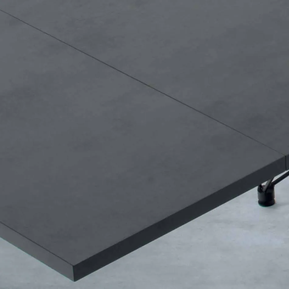 طاولة حديثة قابلة للتمديد تتسع لـ ١٤ شخصًا بسطح من الخشب الرقائقي، صنعت في إيطاليا - إيزيلينو Viadurini