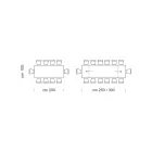 طاولة عصرية قابلة للتمديد بسطح خشبي مغلف، صنع في إيطاليا – سيتيميو Viadurini