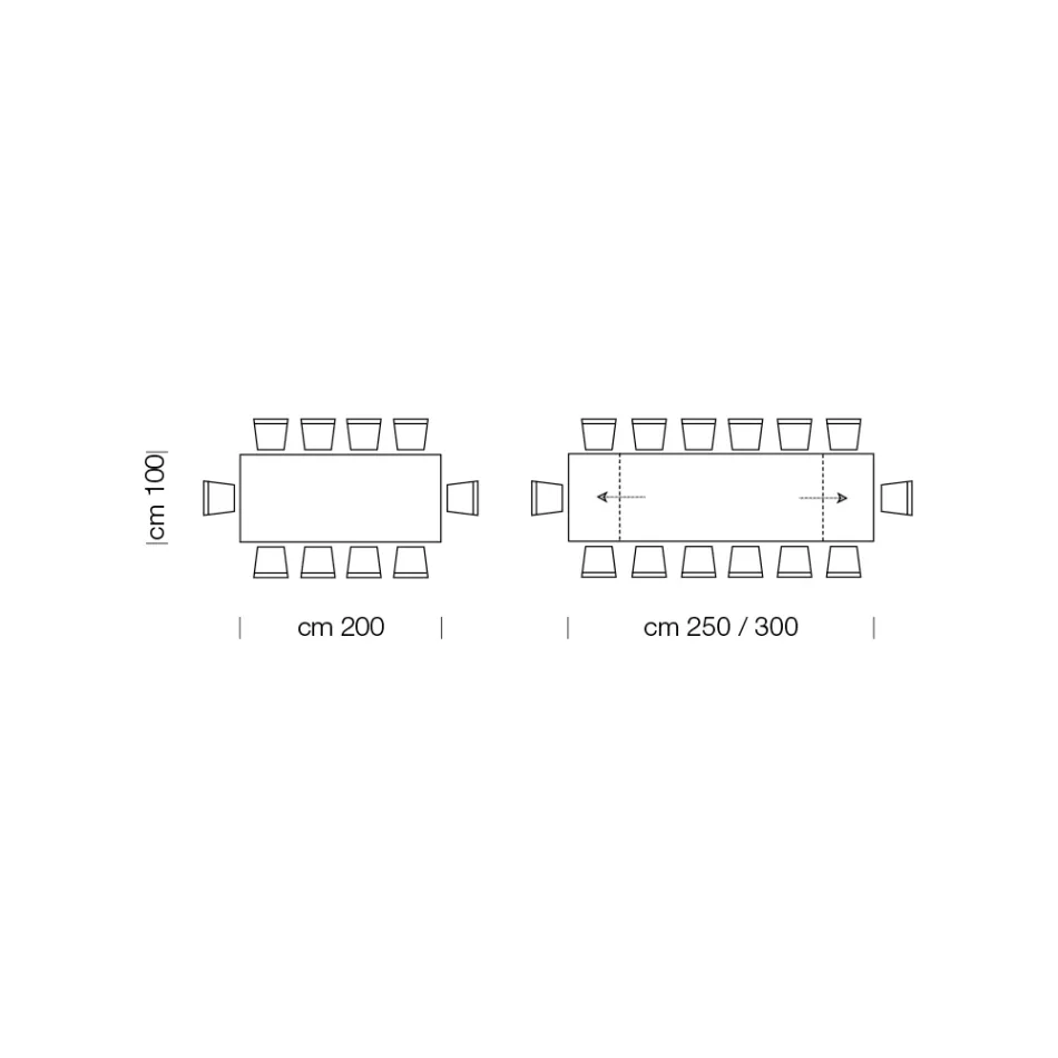 طاولة عصرية قابلة للتمديد بسطح خشبي مغلف، صنع في إيطاليا – سيتيميو Viadurini