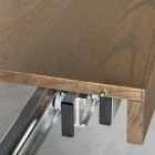 طاولة حديثة قابلة للتمديد مصنوعة من خشب الدردار، صنعت في إيطاليا من قبل شركة Parre Viadurini