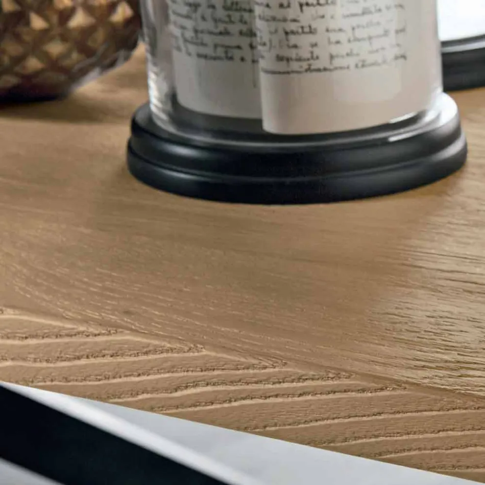 طاولة حديثة قابلة للتمديد من خشب البلوط، صنع في إيطاليا - أونسينو Viadurini