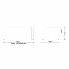 طاولة حديثة قابلة للتمديد من خشب البلوط الصلب، طول 180 سم / عرض 280 سم × عرض 100 سم، جاكوب Viadurini