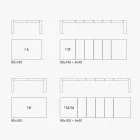طاولة قابلة للتمديد مصنوعة من الميلامين القابل للطي صنع في إيطاليا - أوكي Viadurini