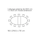 طاولة معيشة مستديرة قابلة للتمديد مصنوعة من صفائح معدنية، مصنوعة في إيطاليا - دولارات Viadurini