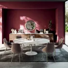 طاولة معيشة مستديرة قابلة للتمديد مصنوعة من صفائح معدنية، مصنوعة في إيطاليا - دولارات Viadurini