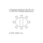 طاولة معيشة مستديرة قابلة للتمديد مصنوعة من صفائح معدنية، مصنوعة في إيطاليا - دولارات Viadurini