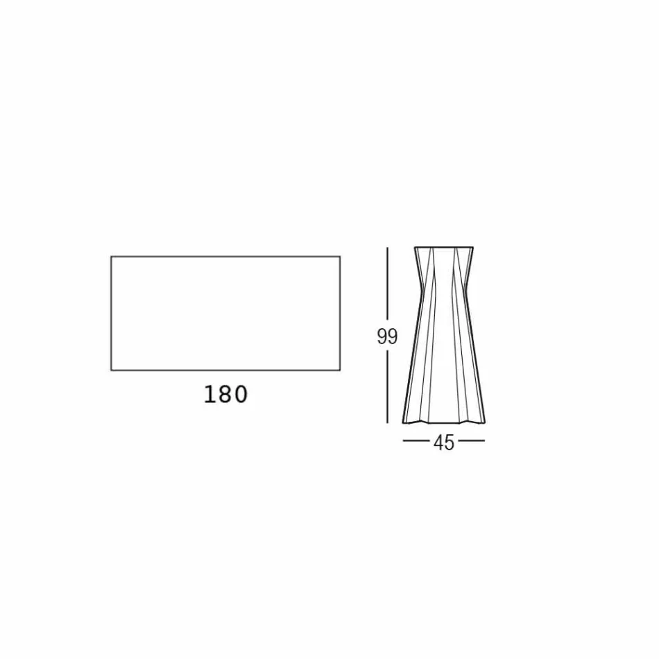 طاولة مرتفعة بسطح من Hpl وقاعدة من البولي إيثيلين، صنع في إيطاليا - تينوتشيا Viadurini
