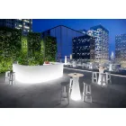 طاولة خارجية مرتفعة بقاعدة مضيئة وسطح من HPL، صنع في إيطاليا - تينوتشيا Viadurini