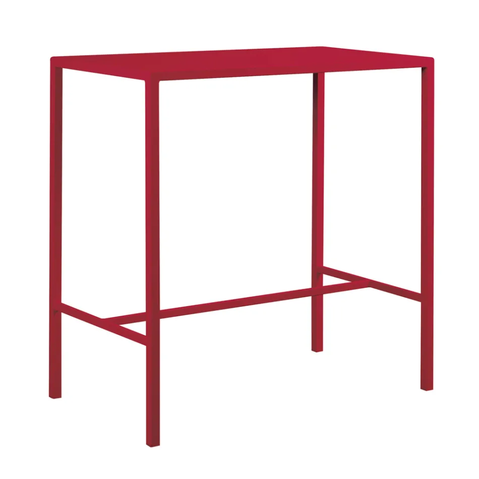 طاولة حديقة مرتفعة من الفولاذ المجلفن، صنع في إيطاليا - فيسنا Viadurini