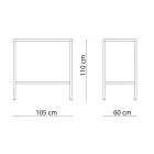 طاولة حديقة مرتفعة من الفولاذ المجلفن، صنع في إيطاليا - فيسنا Viadurini