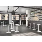 طاولة مستديرة عالية من البولي إيثيلين مع سطح HPL صنع في إيطاليا - بيتو Viadurini