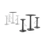 طاولة مستديرة عالية من البولي إيثيلين مع سطح HPL صنع في إيطاليا - بيتو Viadurini