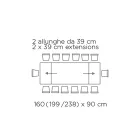 طاولة مع ملحقات مدمجة وقاعدة من فولاذ المنك، صنع في إيطاليا - دالماتيان Viadurini